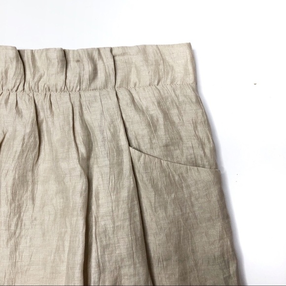 J. Crew Paperbag Waist Beige Mini Skirt 4 - Picture 2 of 5